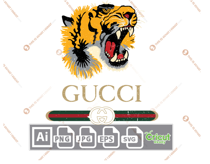 Gucci Inspired printable logo + Tiger vector Vintage Style art design hi  quality - This is What I Want