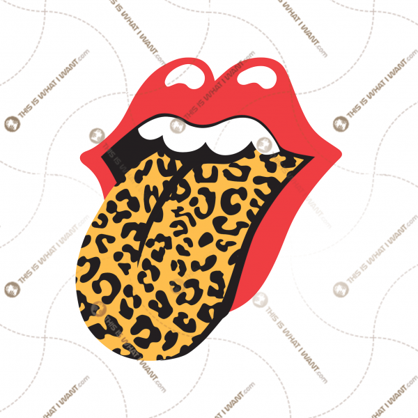 Rolling Stone Logo Inspired Printable Art Design - Cheetah Pattern Style - Vector Art Design - Hi Quality