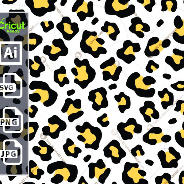 Leopard Pattern Vector Design | HI Quality Natural Looking Vector Files Downloadable Bundle - Cricut Cut Ready
