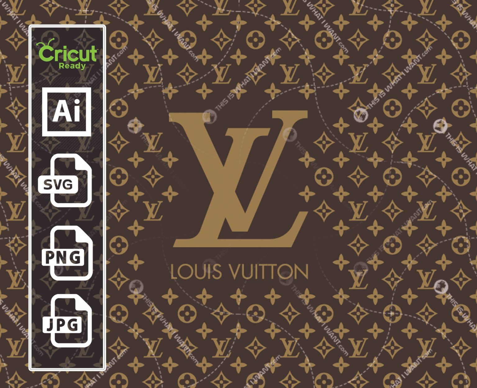 Louis Vuitton Logo + monogram Inspired - Vector Art Design - Hi Quality