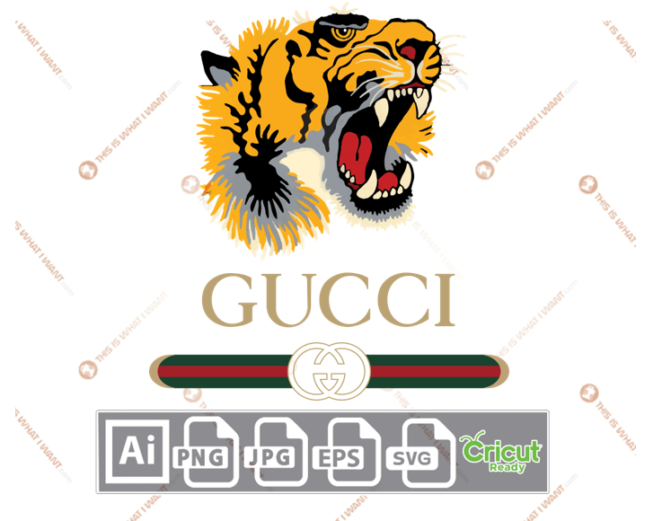 Classic Gucci Inspired Printable logo + Tiger Vector Art Design – Hi ...