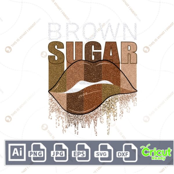Brown Sugar Printable Graffiti Art Style - Print n Cut Hi-Quality Vector Bundle - Ai, Svg, Jpg, Png, Eps - Cricut Ready