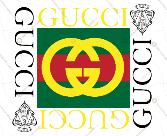 Classic Square Gucci Inspired Printable Logo - Vector Art Design - Hi Quality