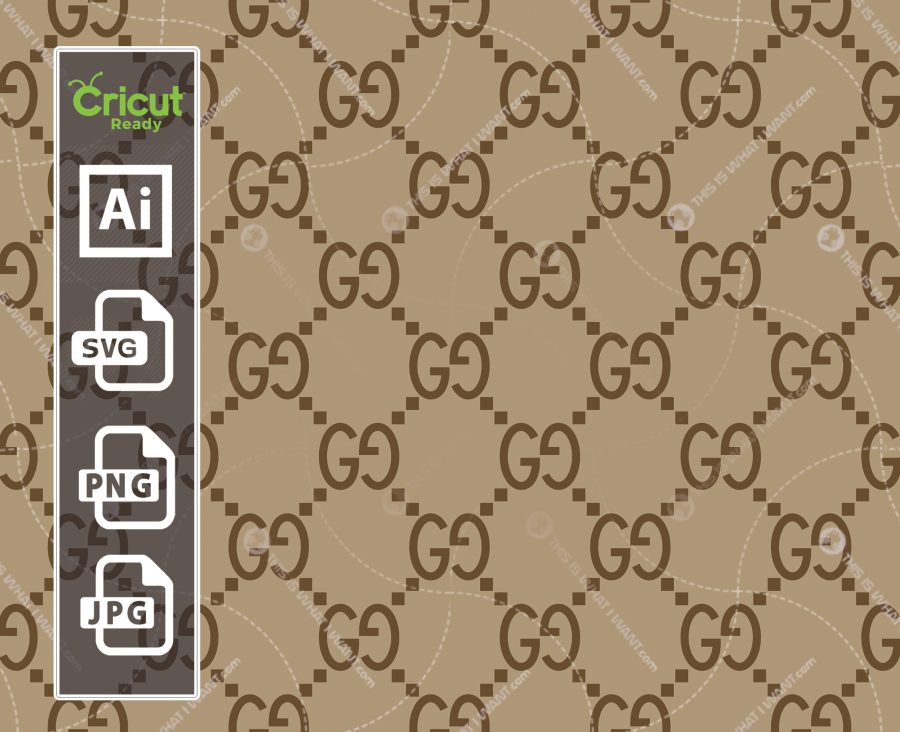Gucci Inspired printable graphic art monogram pattern