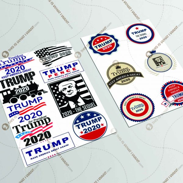Donald Trump Election Campaign + Vector Art Design Hi Quality - 15 PCS in a pack