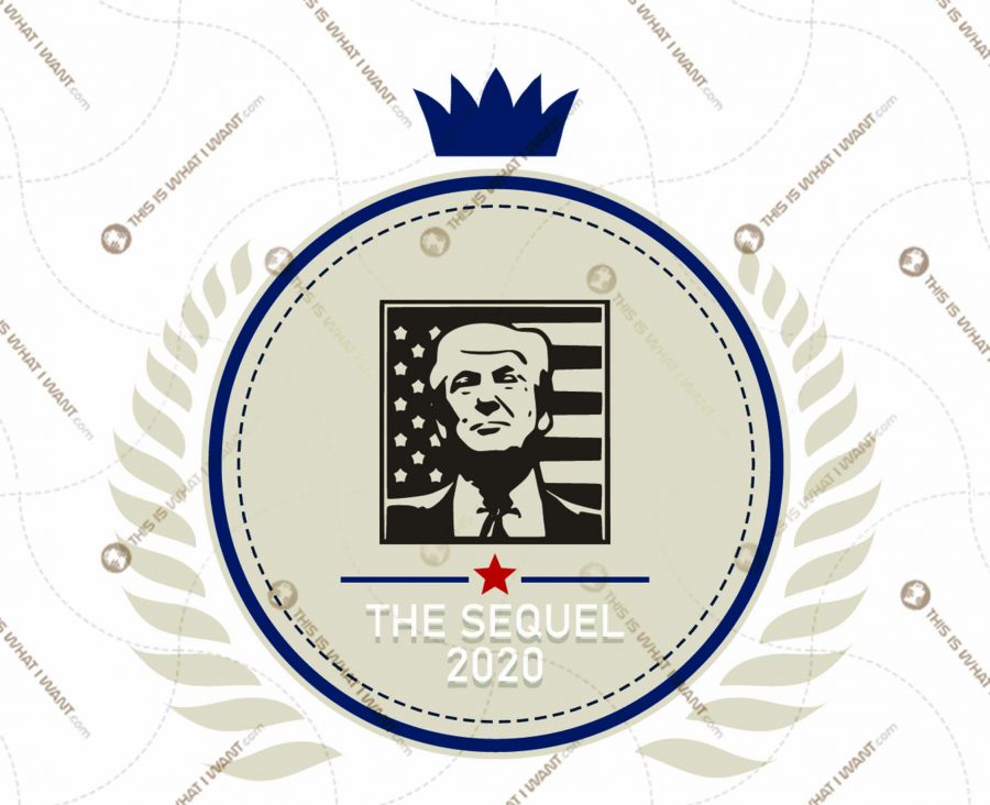 Trump Portrait - The Sequel 2020 - Round Emblem Printable Graphic Art