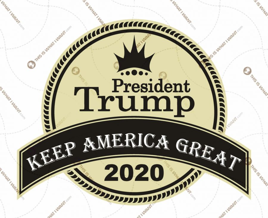 President Trump Keep America Great Again 2020 - Round Emblem Printable Graphic Art