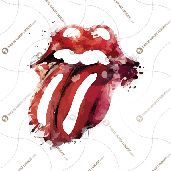 Rolling Stone Logo Inspired Printable Art Design - Graffiti Art Style - Vector Art Design - Hi Quality