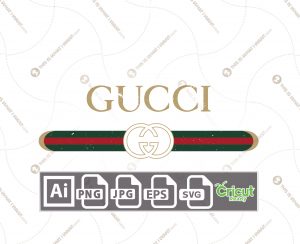 Vintage Gucci Inspired logo Art - Vector Print and cut design - hi-quality - Ai, SVG, JPG, Png, Eps - Cricut Ready