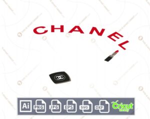 Chanel Inspired Design with Lipstick and Powder Printable Graphic Art - Print and Cut Hi-Quality Vector Files Bundle - Ai, Svg, JPG, PNG, Eps - Cricut Ready