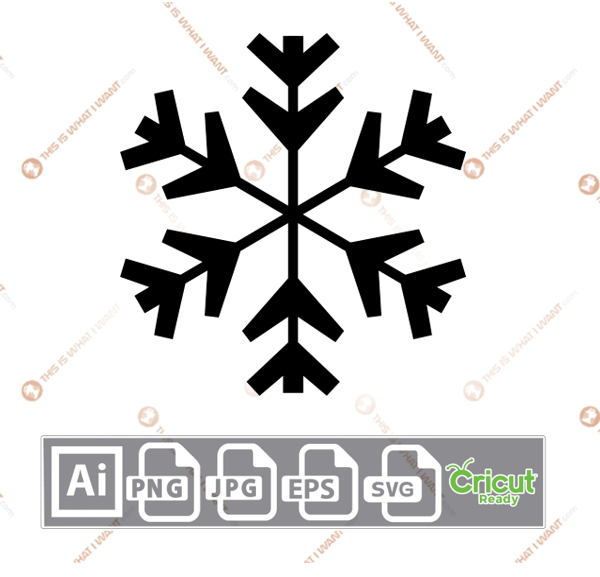 Snowflakes Pattern Design (3) - Print n Cut Hi-Quality Vector Bundle - Ai, Svg, Jpg, Png, Eps - Cricut Ready