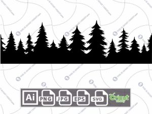 Forest Printable Art Design - Hi-Quality Vector Bundle - Ai, Svg, Jpg, Png, Eps Formats - Cricut Ready