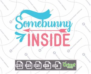 Somebunny Inside Text For Expectant Mothers with Arrow Design - Hi-Quality Vector Bundle - Dxf, Svg, Jpg, Png, Eps - Cricut Ready